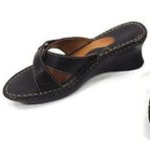 Born Sandals Black Leather, Size 9